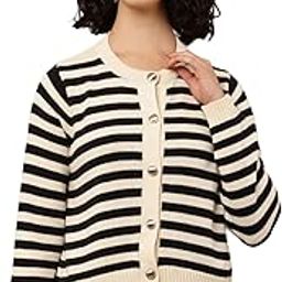 Women's Cotton Full Sleeve with Round Neck Striped Cardigan-image-51