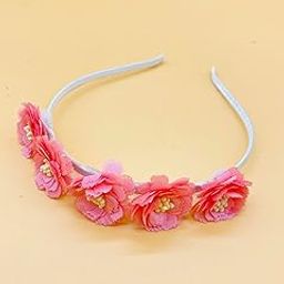 Flower HairBand Head Band Hand Made Hair Band For Girls Women Pack-01, Color_Peach-picture-24