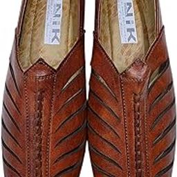 Pishori/Peshawari Sandals for Men | Shiny Patent Look| Ethnic Wear | Durable | Elegant Design | Indo Western Dress Shoes-image-19