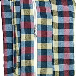 Vsnap Cotton Mattress Cover for Queen Size 78x60x6, Multicheck-image-51
