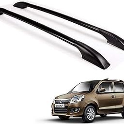 Car Non-Drilling Metal Roof Rail Black Set Suitable for Maruti Suzuki Wagon-r Type-3-image-58