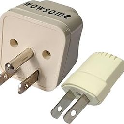 WOWSOME Universal Conversion Plug for UK, Australia, India to USA, Japan, Canada, Philippines - 10A - Pack of 2 (Type A & Type-B Combo) - White-19