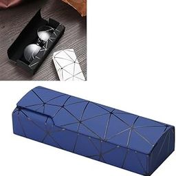 ELBME® Lattice Pattern Portable Glasses Box | Blue-image-3