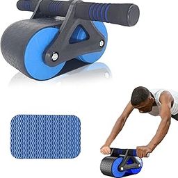 Automatic Rebound Abdominal Wheel, Ab Roller Wheel with Non-Slip Widened Double Wheels & Stable Triangular Structure, Ab Roller for Abs Workout Core Strength Training with Knee Pad-image-86