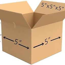 BonKaso Blueprint Premium Eco-friendly 3 Ply Corrugated Packing Box for Secure Shipping, Moving, Courier & Goods Transportation, Brown, 5x5x5 Inches - (Pack of 50)-24