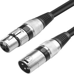 EKAAZ XLR Cable 15 meter/49ft XLR Male to Female Microphone Cable 3 Pin Mic Cable-Black-image-63