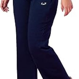 Women's Cotton Single Lycra Track Pant, Mid Rise Relaxed Fit Straight Lower with Zipper Pockets-image-30