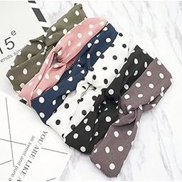 6PCS Point Headband for Women Girls Cross Turban Headwear Bath Makeup Hair Band Accessories Round Dot Bandanas Hair Band-image-48