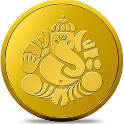 22k (916) 4 gm Lord Ganesh Yellow Gold Coin-23