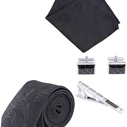 Men's Neckties & Pocket Square & Cufflink & Tiepin Combo Giftset-image-43