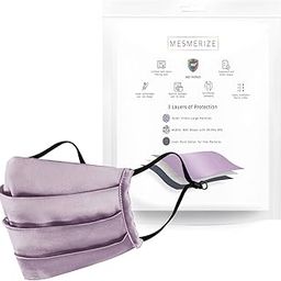 3 layered satin pleated cloth face mask, with meltblown filter, adjustable earloops and soft nose clip. Breathable, reusable and washable for all-day use.-picture-29