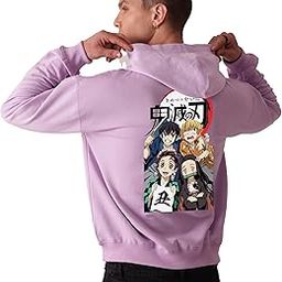 Oversized Hoodie Cottonblend Fleece 300GSM Demon Slayer Print Hoodie for Unisex Men Women-image-10