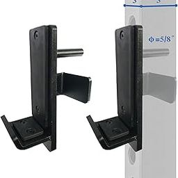BESTHLS Power Rack Attachment Steel J Hooks for Power Racks fit 3x3 inches Square Tube with 5/8 inch Hole Power Cages Capacity of 800lb (Pair)-picture-7