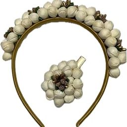 Jasmine flower hairband/headband/hairclip for babies/girls/women-image-6