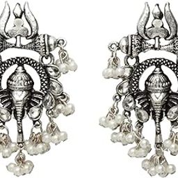 Latest Stylish Oxidised Ganesh Earrings for Women and Girls (12171er)-image-18