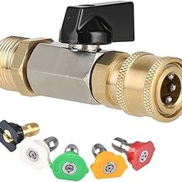 ARTISOUL® High Pressure Washer Ball Valve Spare Part For Car Washing Patio Accessories M22 And 5 Nozzles Brass | Yard, Garden & Outdoor Living | Outdoor Power Equipment | Pressure Washers-image-13