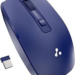 Ambrane Wireless Mouse with 2.4GHz, USB Nano Dongle, Silent Click, Optical Orientation Click Wheel, 4 Buttons, 1600 Adjustable DPI, Both Hand Use, Compatible with PC, Mac, Laptop (Sliq 3, Blue)-17