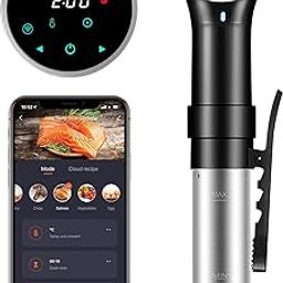 SURLABA Sous Vide Cooker, WiFi Precision Cooker 1100W, Slow Water Bath Cooking Machine with Temperature Range 25-95℃ & Timer Control, Thermal Immersion Circulator, Sous Vide Stick for Party, Christmas-image-64