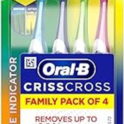Oral-B Criss Cross - Family Pack Of 4 Toothbrushes Soft, For Adults,Manual,Multicolor-image-62