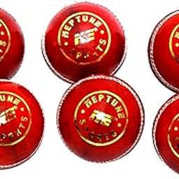 NE NEPTUNE Club Cricket RED Leather Ball, 4 Piece (Pack of 6)-image-48