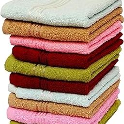 Space Fly 500 GSM Cotton Fresh Loom Face Towel for Women | Towel Hanky for Men | Baby face Towels Newborn | Soft Hand Napkins for Women | Napkins for Hand Towel Small | Face Towel Set of 10-image-15