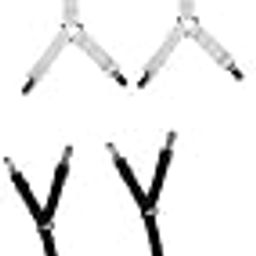 STYLEHEAVEN 4 Pieces Adjustable Bed Fitted/Flat Sheet Grippers Straps Black White|Home & Garden|Bedding|Bedding-image-30