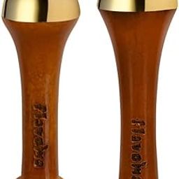 Flavoma (Set of 2) Traditional Ayurvedic Dual Kansa Wand + Single Side Kansa Wand Massage Tool | Teak Wooden Handle With Bronze Metal Dome, Natural Brown | Massage for Back, Neck, Shoulders & Legs-image-2