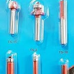 INDITRUST New 1/4 shank router trimmer bit set of 6pcs size 6.35mm for wood working-31