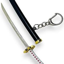 Demon Slayer No Yaiba Samurai Toy Katana Keychain - Metal Key Chain with Alloy Key Ring - Ideal Gift for Kids - Random Color-image-58