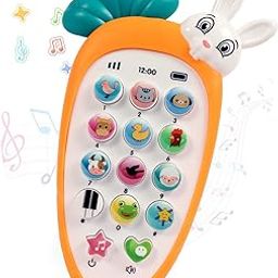 Toyshine Interactive Musical Baby Phone Toy for Kids | 14 Buttons and Functions Musical Melodies Animal Sounds and Number Learning for 4 + Ages (Orange)-image-41