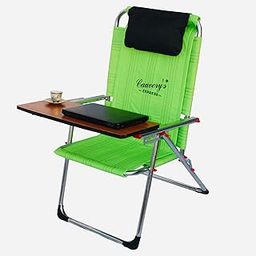 cauvery® Folding Study Chair with Cushion & Adjustable Writing Pad - (Green, for All Age) | Wrought Iron-30