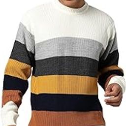 Men's Cotton Solid Light Grey Twist Knit Sweater Regular Fit For Casual Wear| Stylish Structured Sweater Crafted With Comfort Fit And Stretchable Crew Neck Fabric For Everyday Wear-image-76