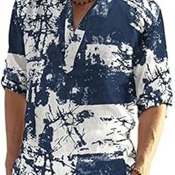 Men's Cotton Blend Full Sleeve Printed Short Kurta with Mandarin Collar Crafted from a Premium Cotton Blend-image-80