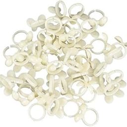 UJEAVETTE® 2x100pcs Polish UV Gel Color Pops Display Ring for Nail Art Color Chart White-image-52