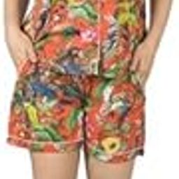 KAVERI KREATIONS Women's Printed Satin Short Night Suit Set | Comfortable Sleepwear with Button-Down Shirt and Matching Shorts | Stylish Set for Nighttime Relaxation-image-82