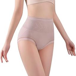 Women's High-Waisted Tummy Control Shapewear Briefs with Ribbed Crop Top, White and Pink, Lace Trim (Free Size)-image-42