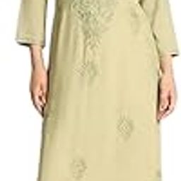 Women's Rayon Straight Cut Round Neck Kurta with Beautiful Lucknowi Chickenkari Work, Stylish Kurti for Women, Daily Use Office and College Wear Kurti (1593)-image-20