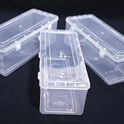 Inez Multipurpose Plastic Rectangular Stackable Organizer Small Storage Container Box Combo Transparent Boxes for Jewellery/Medicines/Stationery/Cosmetics/Accessories(Pack of 3)-image-1