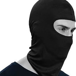 Kingsway® Full Face Cover Mask Balaclava, Black, Men and Women, Free Size, Protects You from Wind, Sun, UV Rays and Dust, 4 Way Stretch, Quick Dry, Sweat Absorbing Helmet Liner - Pack of 1-image-6