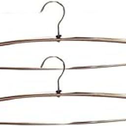 Improvhome Set of 2 Lehenga Hanger India's First Unique Design Wooden Stainless Steel Hanger with Support - Wardrobe, Sarees, Coat, Scarfs & Other Clothes(2Pcs)-20