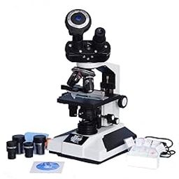 ESAW Pathological Doctor Compound Student Binocular Microscope, 40X-1500X Mag., LED Illumination with Semi-Plan Achro Objectives and 1.3MP CMOS And Kit-27