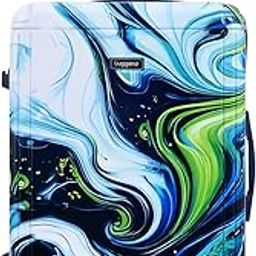 Prism Light-Weight & Durable Polycarbonate Blue Unisex Hard Luggage| Medium - 65cm|8 Smooth Spinner TPU Wheels | Combination Lock | Trolley Bag-image-2