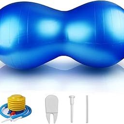 SONIQE Peanut Yoga Ball, Peanut Sports Ball, Peanut Shaped Ball, Fitness Ball with Air Pump, Anti Explosion Thick PVC Peanut Sports Ball, Suitable for Home Fitness, School Elastic Seats-image-32
