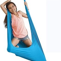ZCYBHD Physical Yoga Sensory Swing with Load-bearing 200kg Indoor Sensory Hammock Therapy Aerial Yoga Swing for Kids and Adult with Autism (Hardware Included)-image-23