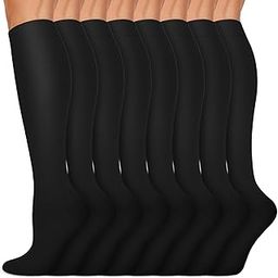 7 Pack Copper Knee High Compression Socks For Men & Women - Best For Running,Athletic,Medical,Pregnancy and Travel -15-20mmHg-27