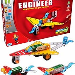 SARTHAM, Little Engineer - Mechanical Kit for Juniors - Aircraft, Age 8+, Multicolour-14