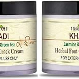 Srotam Khadi Herbal Jasmine and Green Tea Ultra Healing Foot Crack Cream With Shea Butter For Men & Women | Foot Softening & Nourishing Cream For Cracked Heels & Elbow (Pack of 2, 100 Grams Each)-image-6