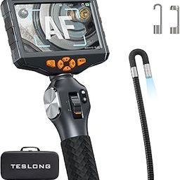 Teslong Articulating Borescope, Autofocus 5-inch IPS Industrial Endoscope Inspection Camera with Two-Way Articulation Auto Focus Probe, Fiber Optic Scope for Automotive Mechanics (0.33inch-5FT)-image-68