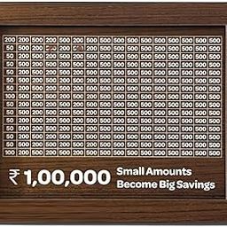 19TH JULY JEWELS Wooden 1 Lakh Money Saving Box, Brown, 15.2 x 20.3 x 7.9 cm, 353g-10