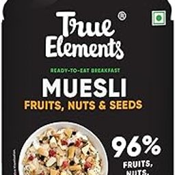 True Elements Muesli Fruit and Nuts 1kg Jar - With Real Fruits & Almonds | 100% Wholegrain Muesli with Oats, Almonds | Real Freeze-dried fruits, Not Candied | Breakfast Cereal | High Fibre & Nutrient-Rich blend-18